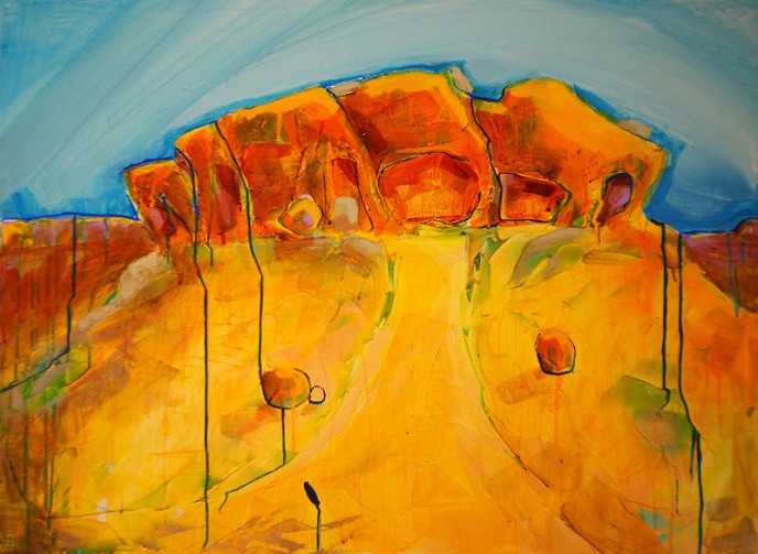 Caves2, Mt Magnet - Acrylic on Canvas 76x101cm