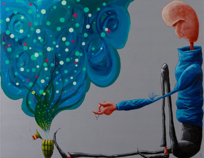 SOLD The Colour of Surprise - Acrylic on Canvas 700x900mm
