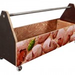 The Committee, Magazine Rack (front) - Acrylic on Vintage Tool Box 460 x 940 x 300mm