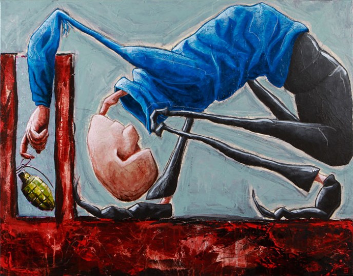 The Dig - Mixed Media on Canvas 700x900mm