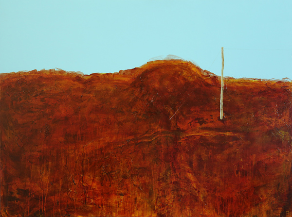 SOLD - Where the dirt meets the sky at the edge of town - Acrylic on Canvas  - 84x112cm